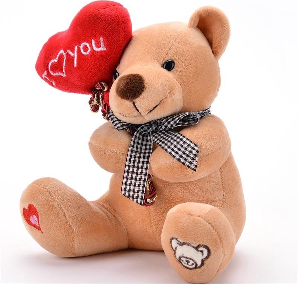 Teddy bear I Love You 20cm Brown